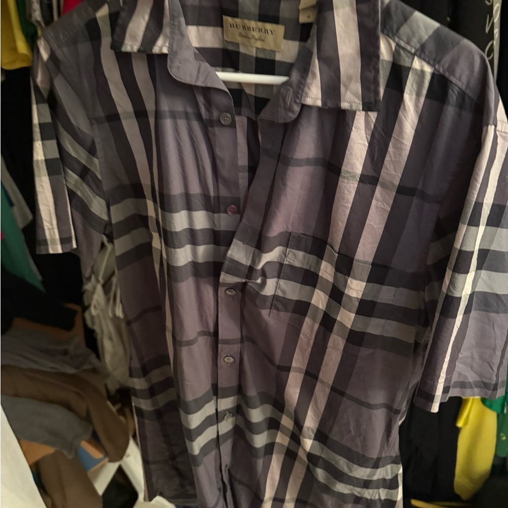 Burberry Gray Casual Button Down Shirt